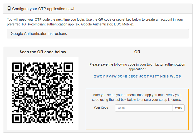 google authenticator online qr display