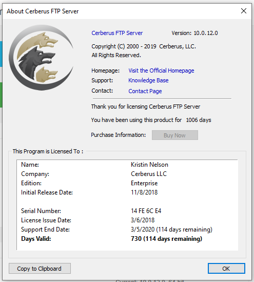 Cerberus FTP Server screenshot