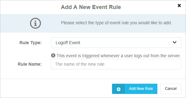 Add a New Event Rule Dialog