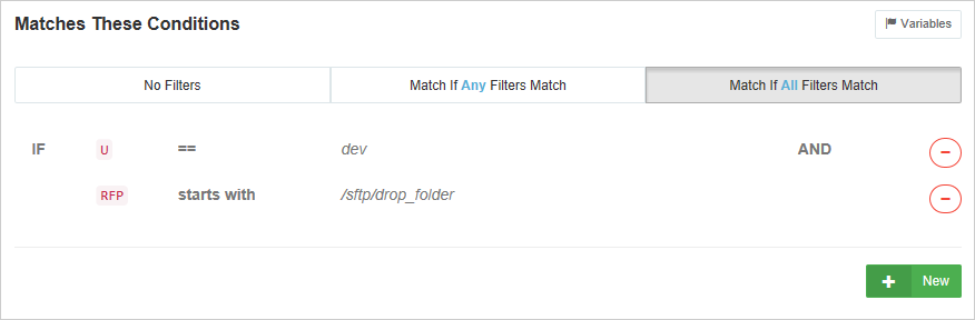 Event Conditions section